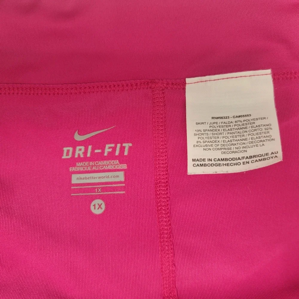Nike Court Dri-FIT Skort Pink Navy Blue Athletic Skirt Women 1X 427073-681